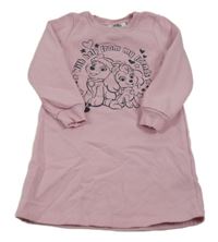 Světlerůžové teplákové šaty s Paw Patrol Nickelodeon