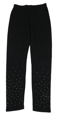 Černé legíny s kamínky George