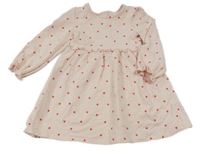 Světlerůžové bavlněné šaty se srdíčky Primark