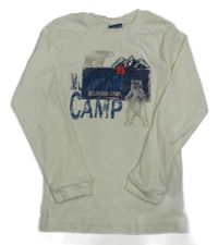 Bílé triko s medvědy a nápisem Lupilu