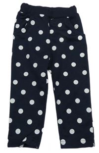 Tmavomodré puntíkaté tepláky 