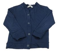 Tmavomodrá propínací mikina H&M