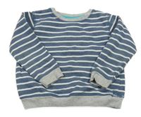 Tmavomodro-bílá pruhovaná mikina Pusblu