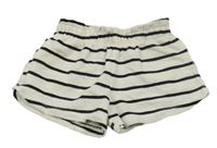 Bílo-černé pruhované teplákové kraťasy Primark