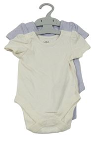 Nové - 2x body - fialové + bílé M&S