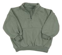 Modro-šedá crop mikina Zara