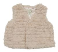 Světlerůžová kožešinová podšitá vesta MONSOON 