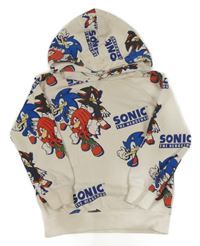 Smetanová mikina se Sonicem a kapucí H&M