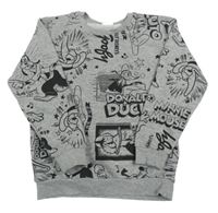 Světlešedá mikina s potiskem Looney Tunes