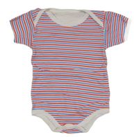 Bílo-červeno-modré pruhované body 
