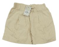 Nové - béžové lehké lněné kraťasy Primark