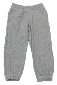 Šedé melírované cuff tepláky Kids
