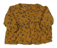 Hnědé žebrované leopardí triko M&S