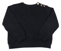 Černá mikina s gombíky H&M