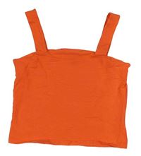 Cihlově červený crop top New Look 