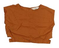 Skořicová mušelínová crop halenka H&M