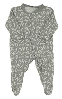 Šedý overal s písmeny 