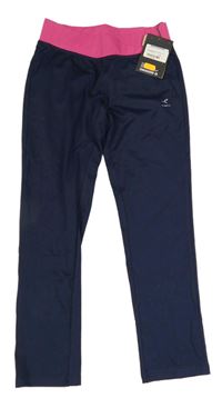 Nové - Tmavomodro-růžové sportovní legíny Energetics