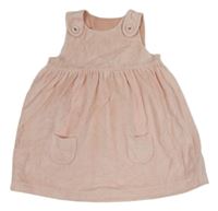 Světlerůžové sametové laclové šaty s kapsami M&S