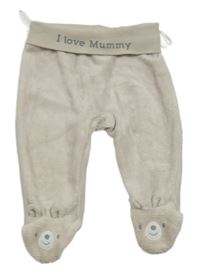 Béžové sametové polodupky s medvídky C&A