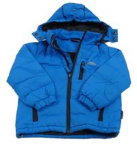 Modrá funkční šusťáková zimní bunda s odepínací kapucí Trespass