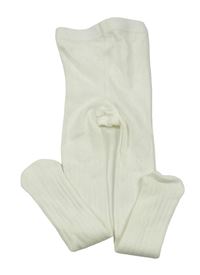 Bílé žebrované punčocháče John Lewis