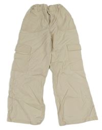 Světlebéžové wide leg rifle s kapsami Kiabi