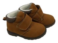 Hnědé semišové kotníkové boty H&M vel.21