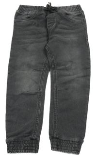 Tmavošedé cuff teplákové rifle lupilu