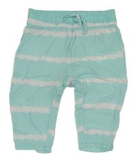 Pomněnkovo-bílé batikované volné kalhoty H&M