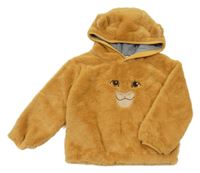Hořčicová chlupatá mikina s kapucí - Simba Disney