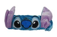 Modrá sametová kosmetická čelenka - Stitch