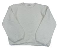 Smetanový chlupatý crop svetr  H&M