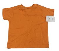 Oranžové žebrované tričko Nutmeg