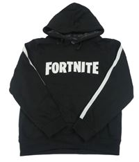 Černá mikina s nápisem a kapucí - Fortnite 