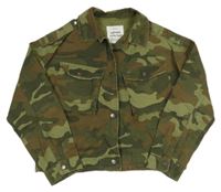 Army riflová košilová crop bunda Zara 