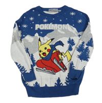 Tmavomodrý svetr Pikachu George 