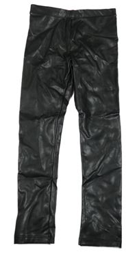 Černé koženkové legíny H&M