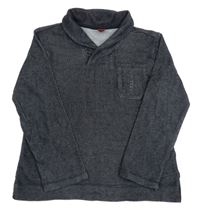 Černo-šedé vzorované triko s kapsou S. Oliver