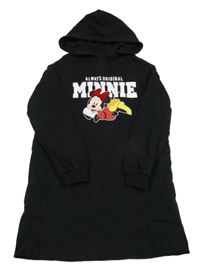 Černé teplákové šaty s Minnií a kapucí Mango