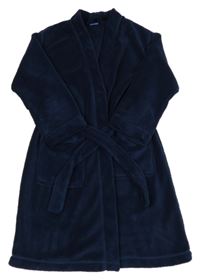 Tmavomodrý chlupatý župan Cherokee