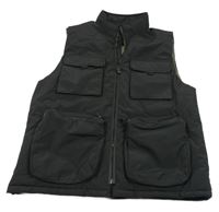 Černá šusťáková zateplená vesta Zara