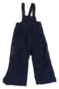 Tmavomodré šusťákové laclové oteplovačky Impidimpi