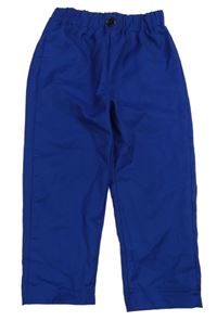 Kobaltově modré kalhoty s knoflíčkem Shein