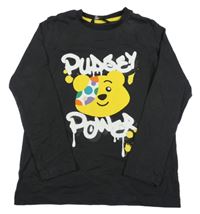 Antracitové triko s Pudsey a nápisem George 