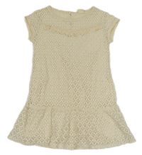 Smetanové krajkové šaty Zara