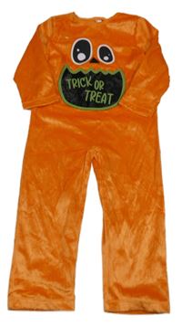 Kostým - Oranžová plyšová kombinéza - dýně George