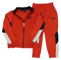 2set - Červeno-černo-bílá propínací sportovní mikina + kalhoty Nike 