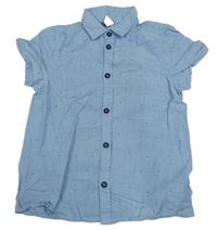 Modrá riflová košile se vzorem Topolino