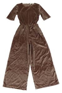 Hnědý sametový culettes overal C&A
